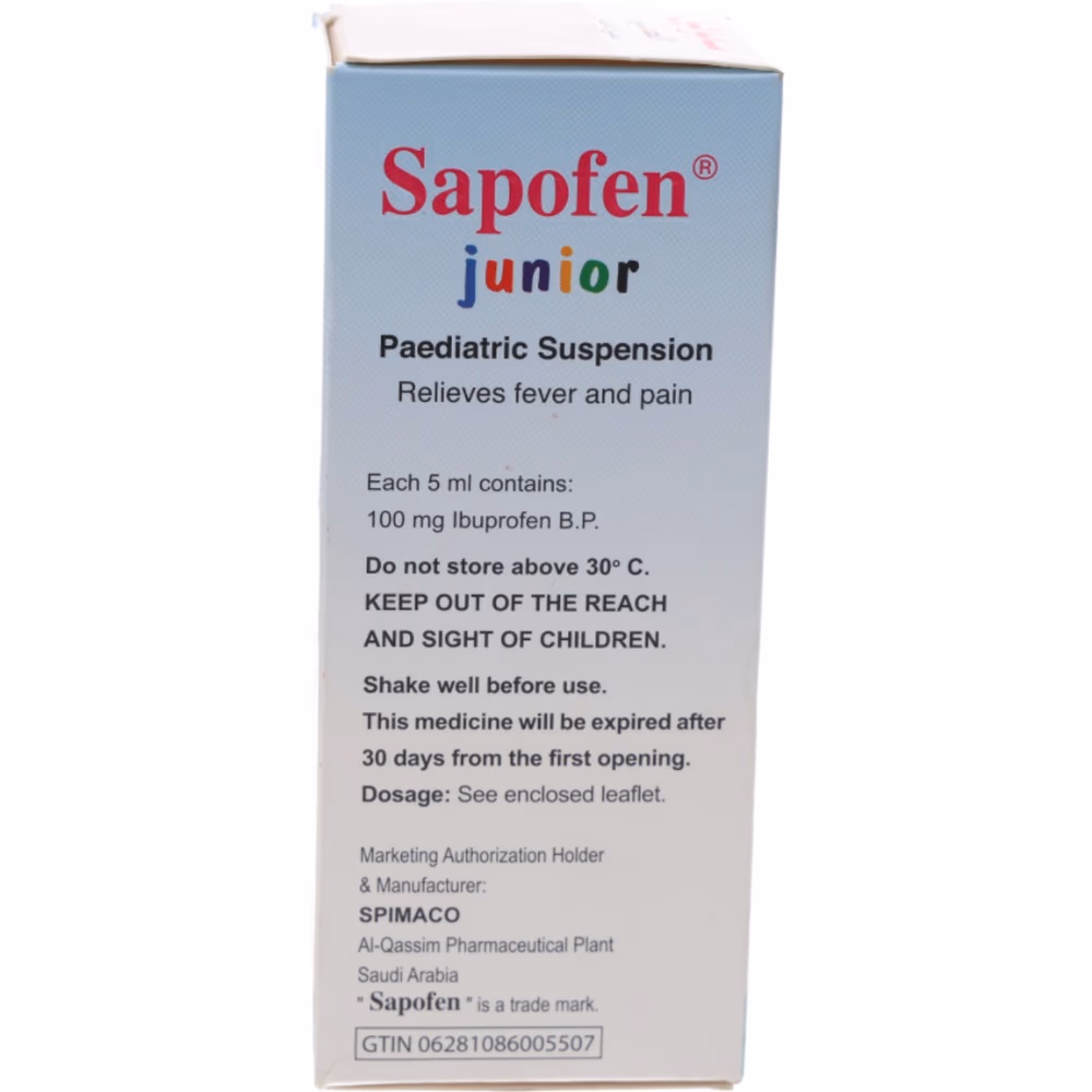 Sapofen Junior 100mg/5ml Suspension 145ml 3