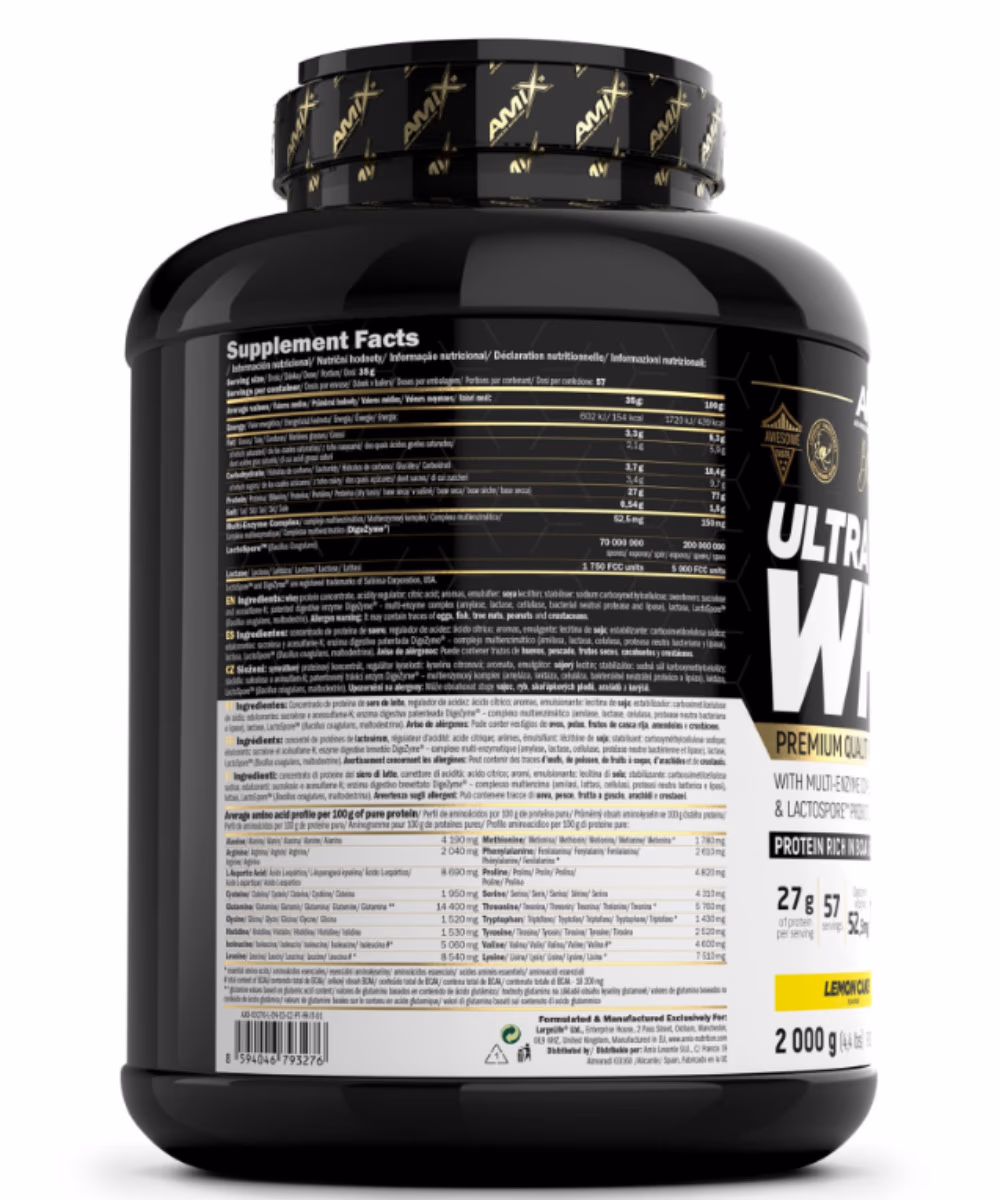 Amix Ultra Pure Whey Protein Lemon Cake 1kg 3