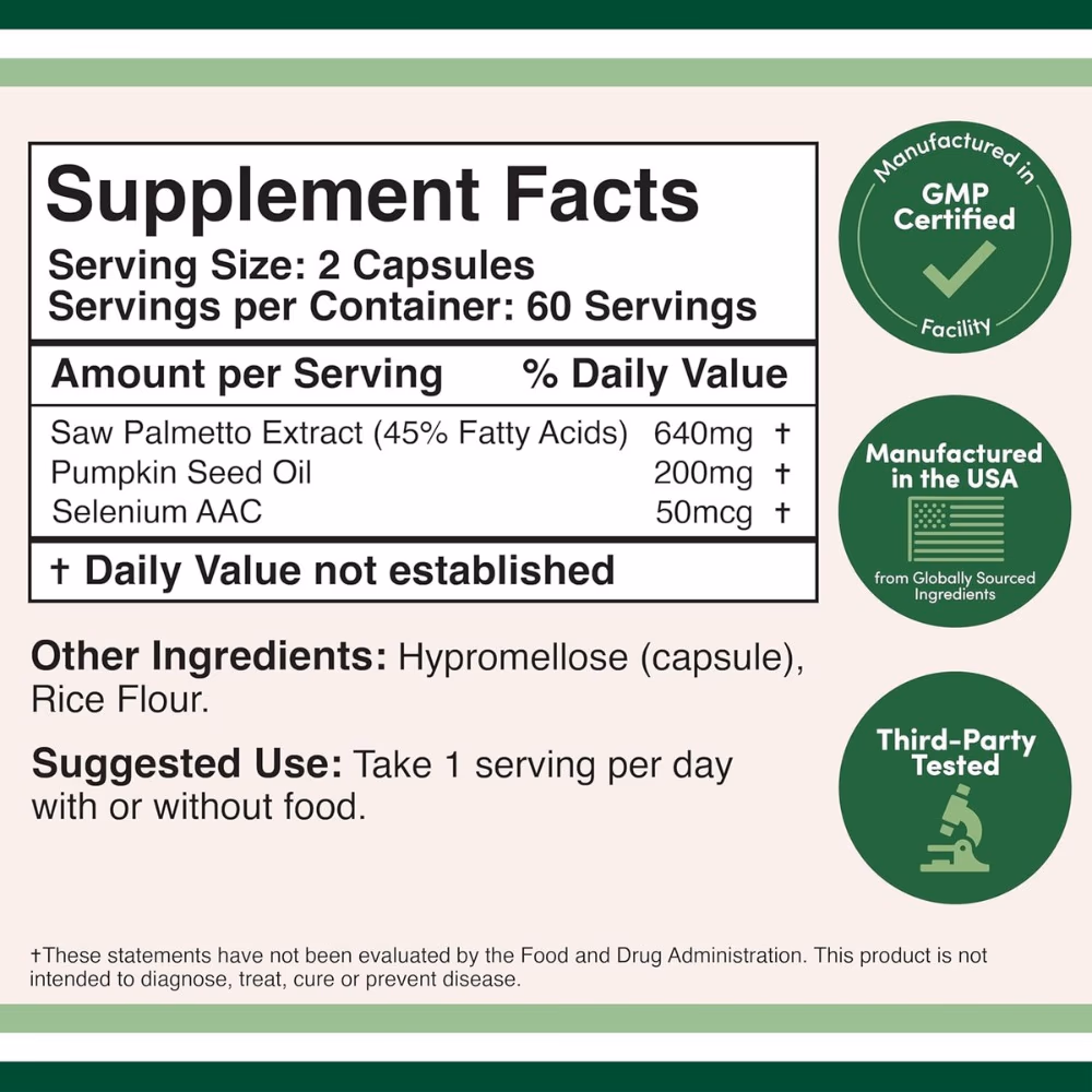 Double Wood Prostate Support-120 Capsules 2
