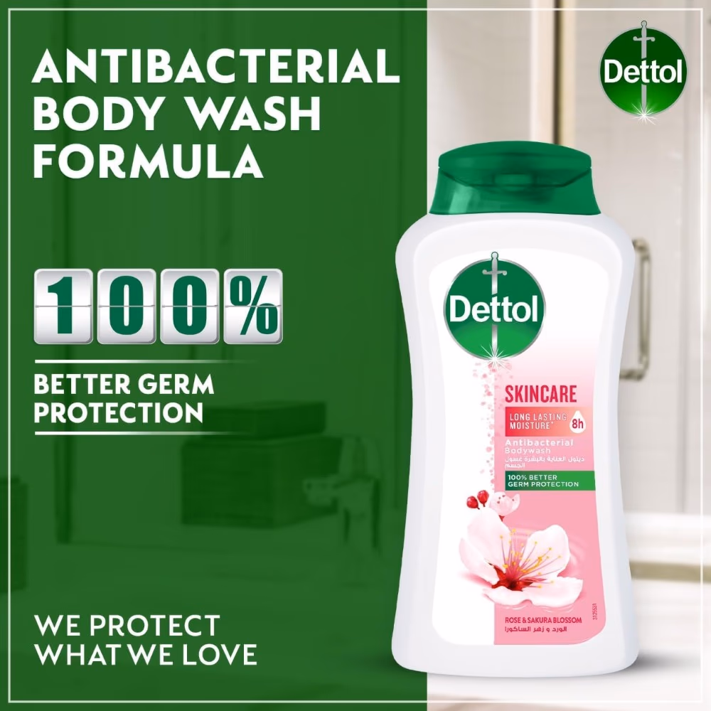 Dettol Skincare Antibacterial Body Wash 250ml 3