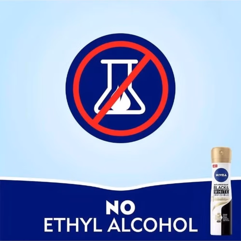 Nivea Black White Invisible Silky Smooth Spray 150ml 5