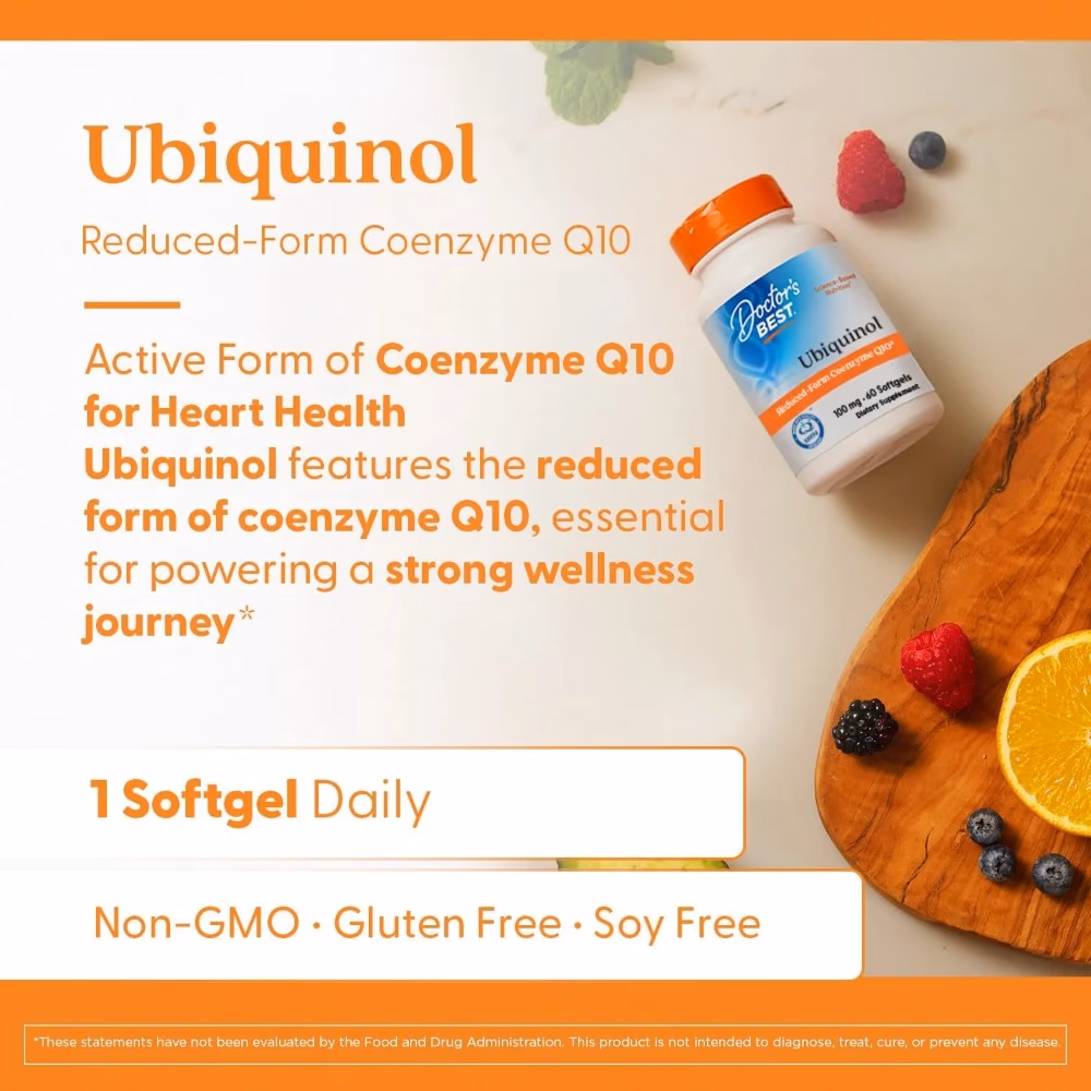 Doctor's Best Ubiquinol 100mg, 60 Softgels 4