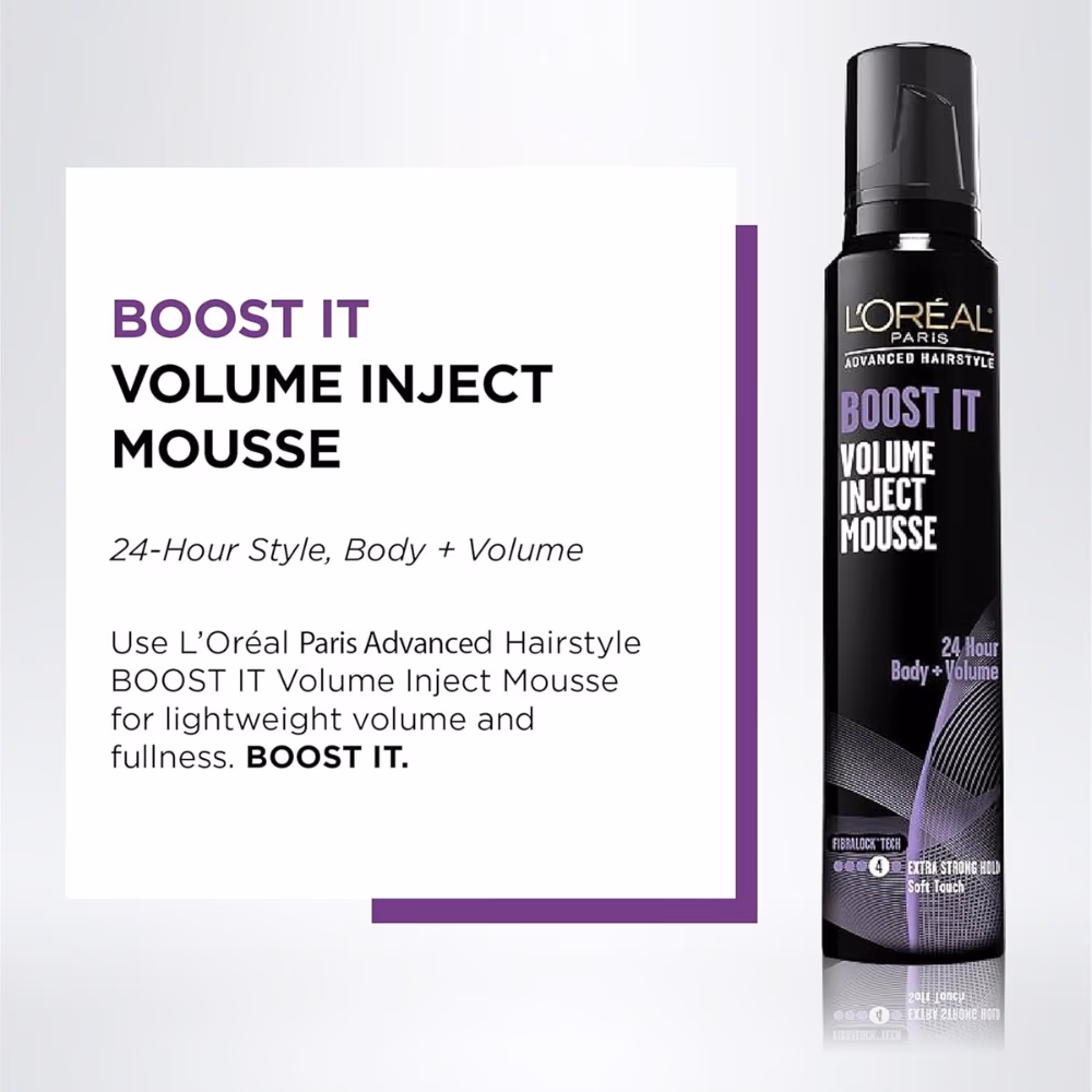 LOreal Boost It Volume Inject Mousse Extra Strong 235g 2