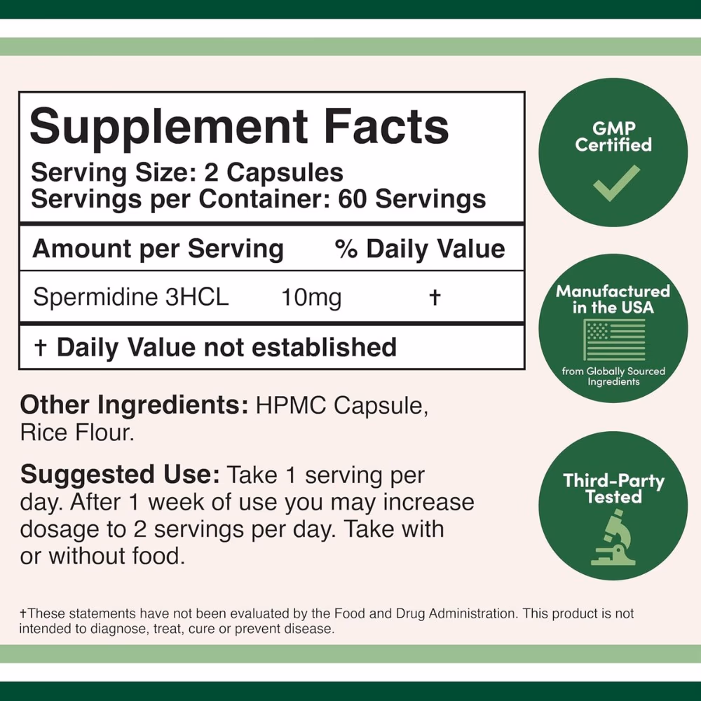 Double Wood Spermidine 10mg 120 Capsules 2