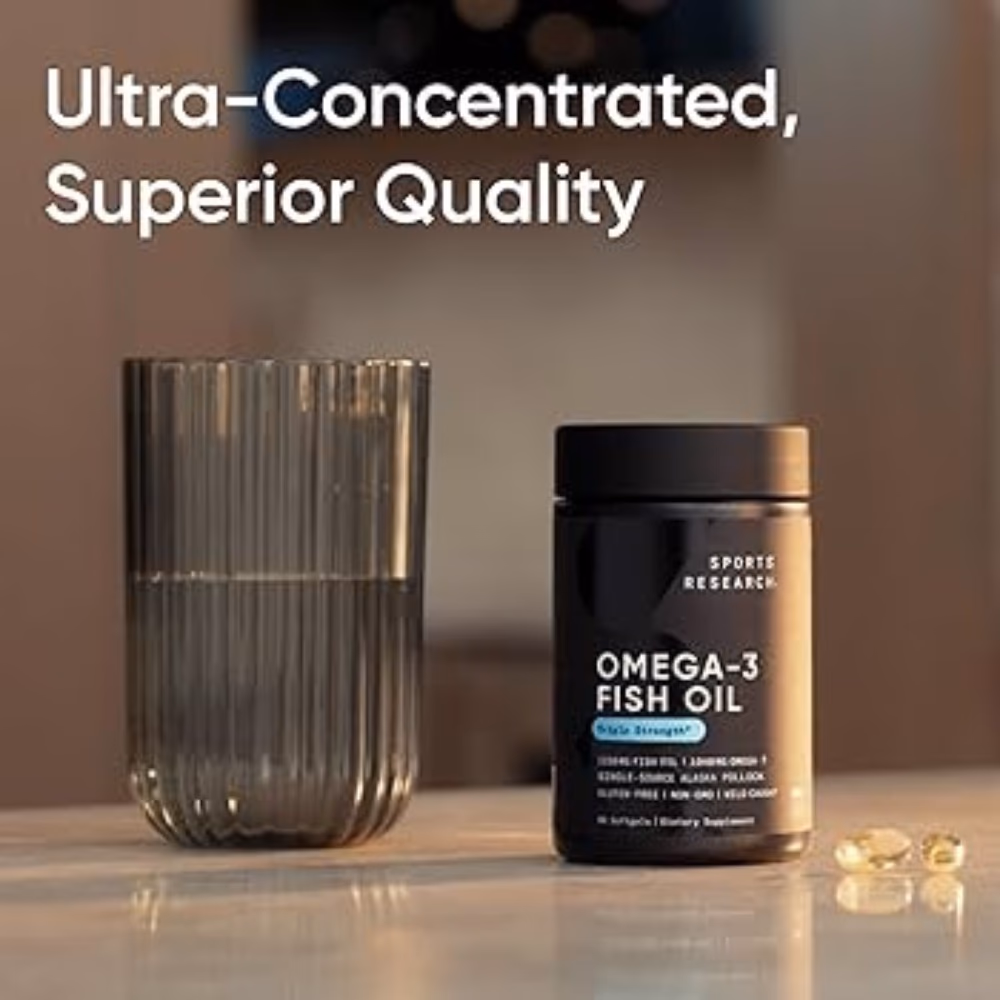 Sports Research Triple Strength Omega-3 Fish Oil 180 Softgels 2