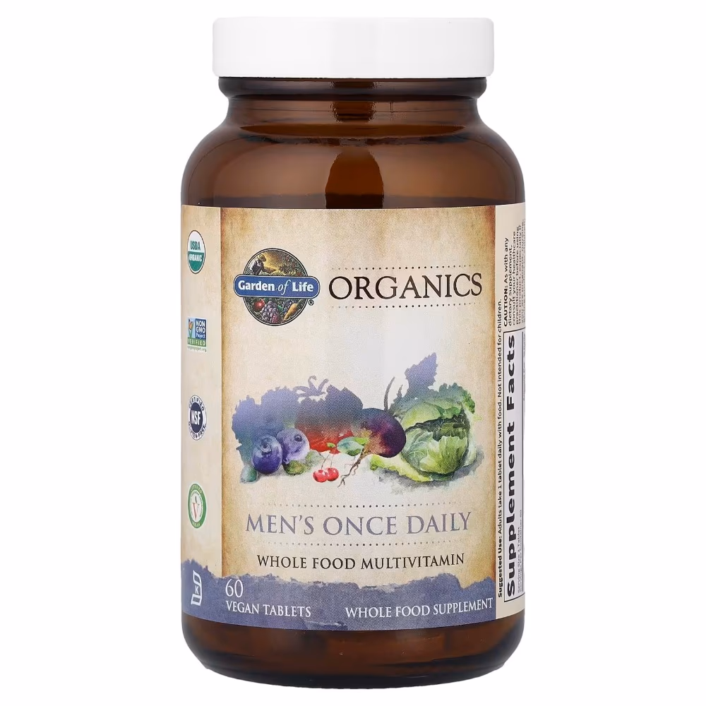 Garden of Life Organics Mens Once Daily Vegan Tablets 60S 2