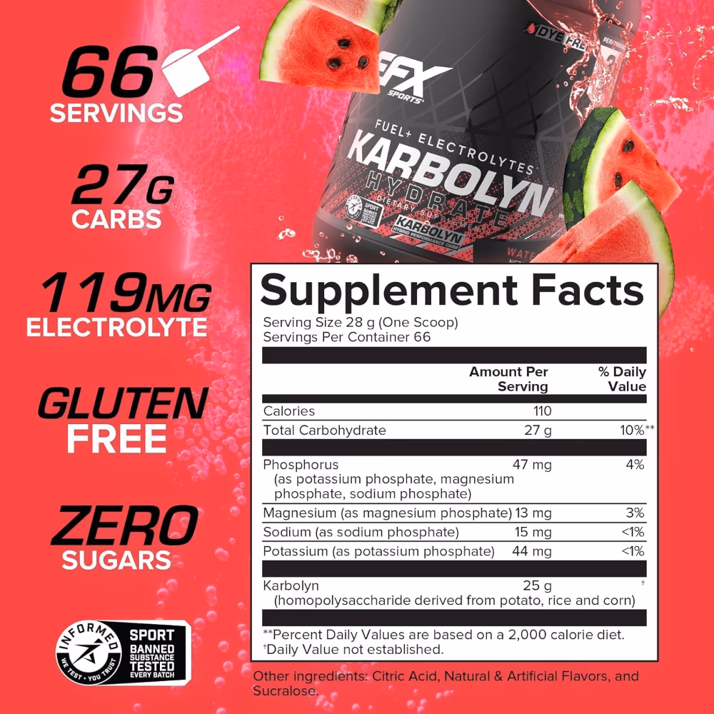 EFX Sports Karbolyn Fuel Hydrate Watermelon Wave 4LB 5