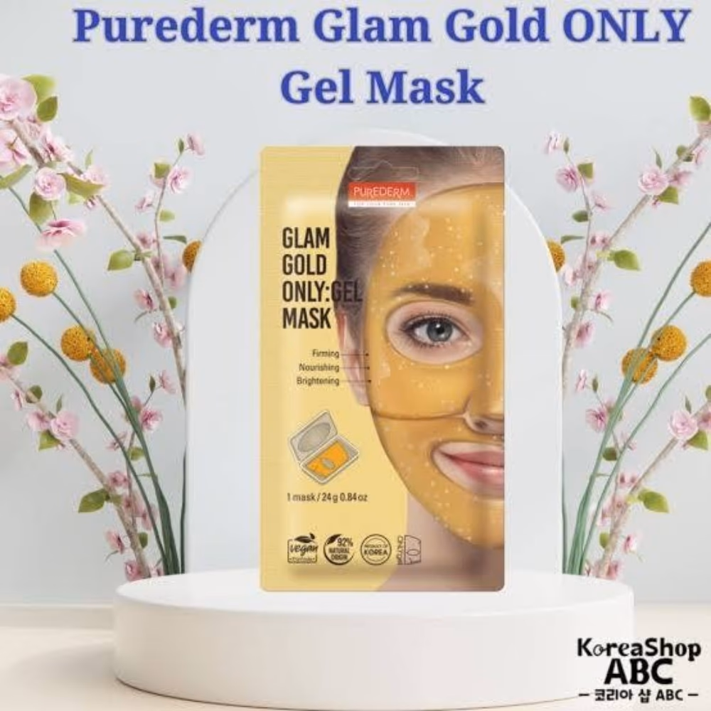 Purederm Gel Face Mask, Glam Gold 1 Mask 3
