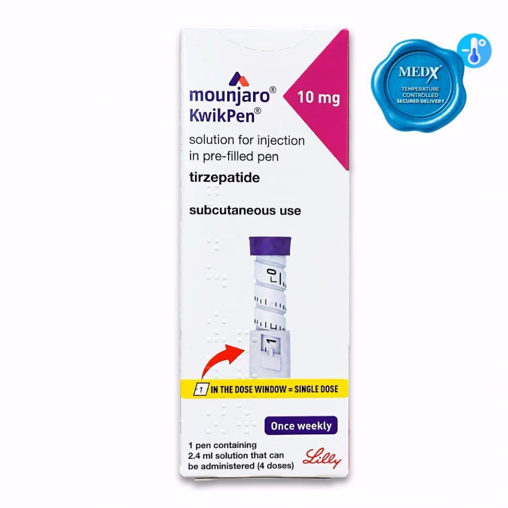 Mounjaro KwikPen Tirzepatide 10mg/0.6ml, Four-Dose Pre-Filled Injection 1 Pen For Subcutaneous Injection 2