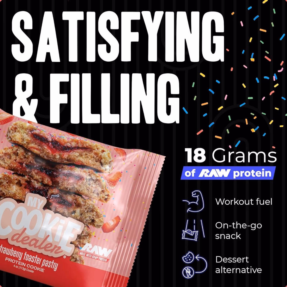 Raw My Cookie Dealer Strawberry Toaster Pastry 113Gm 2