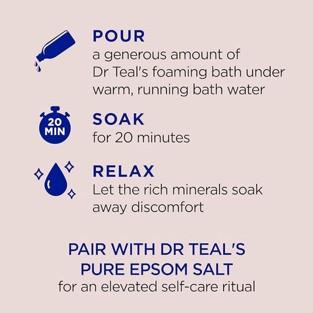Dr Teal's Foaming Bath with Coconut Oil, 1.36kg 3