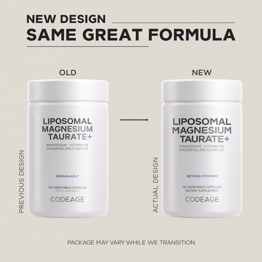 Codeage Liposomal Magnesium Taurate -120 Capsules  2