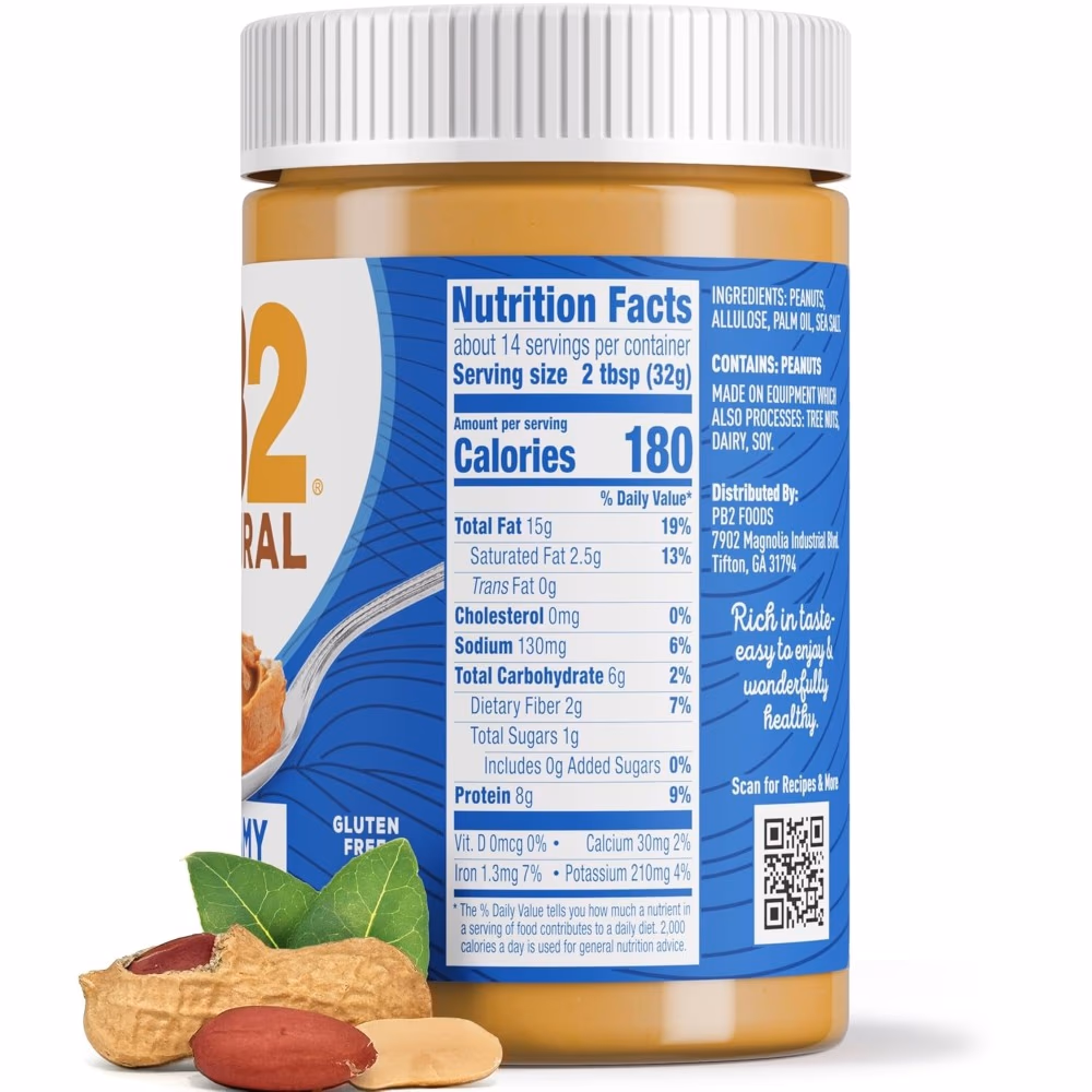 PB2 Natural Creamy Peanut Butter Spread 454g 2