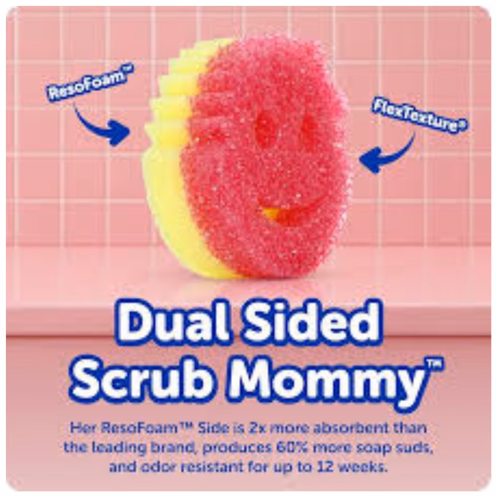 Scrub Mommy Dual Sided Scrubber Pink 2