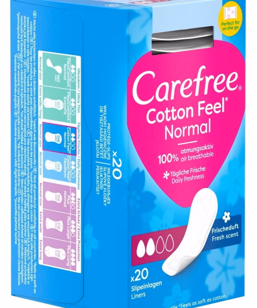 Carefree Cotton Feel Normal Liners – 20 Count 3