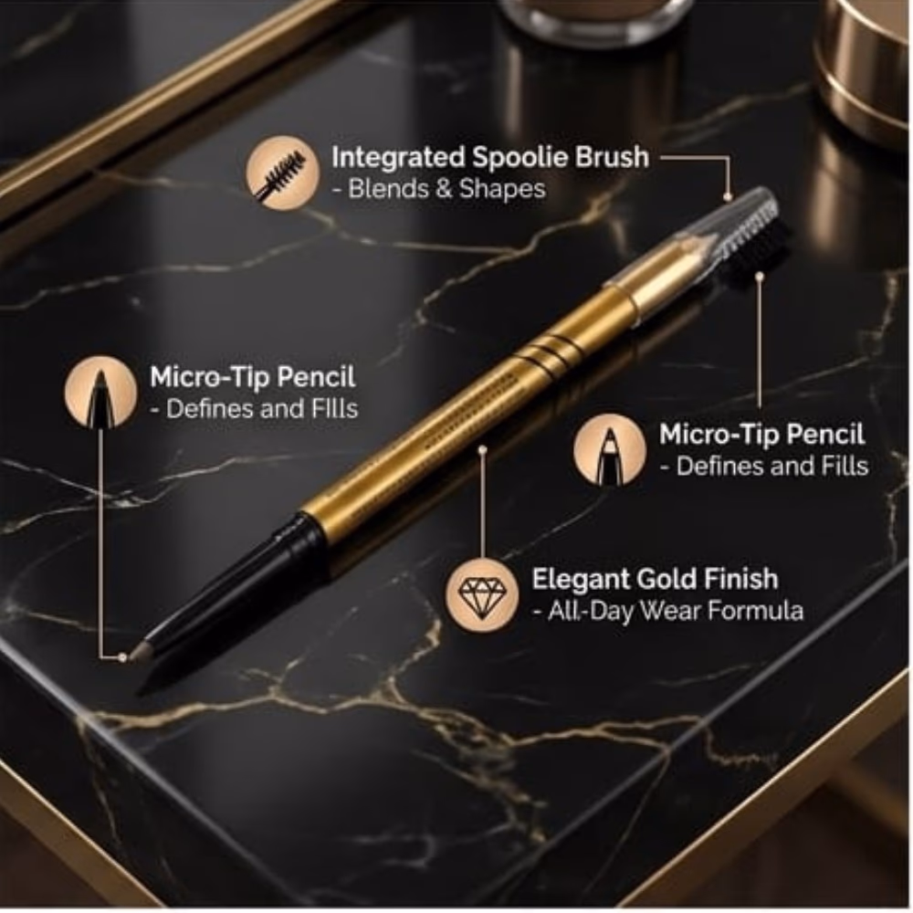 Elegance Gold Eyebrow Black 3