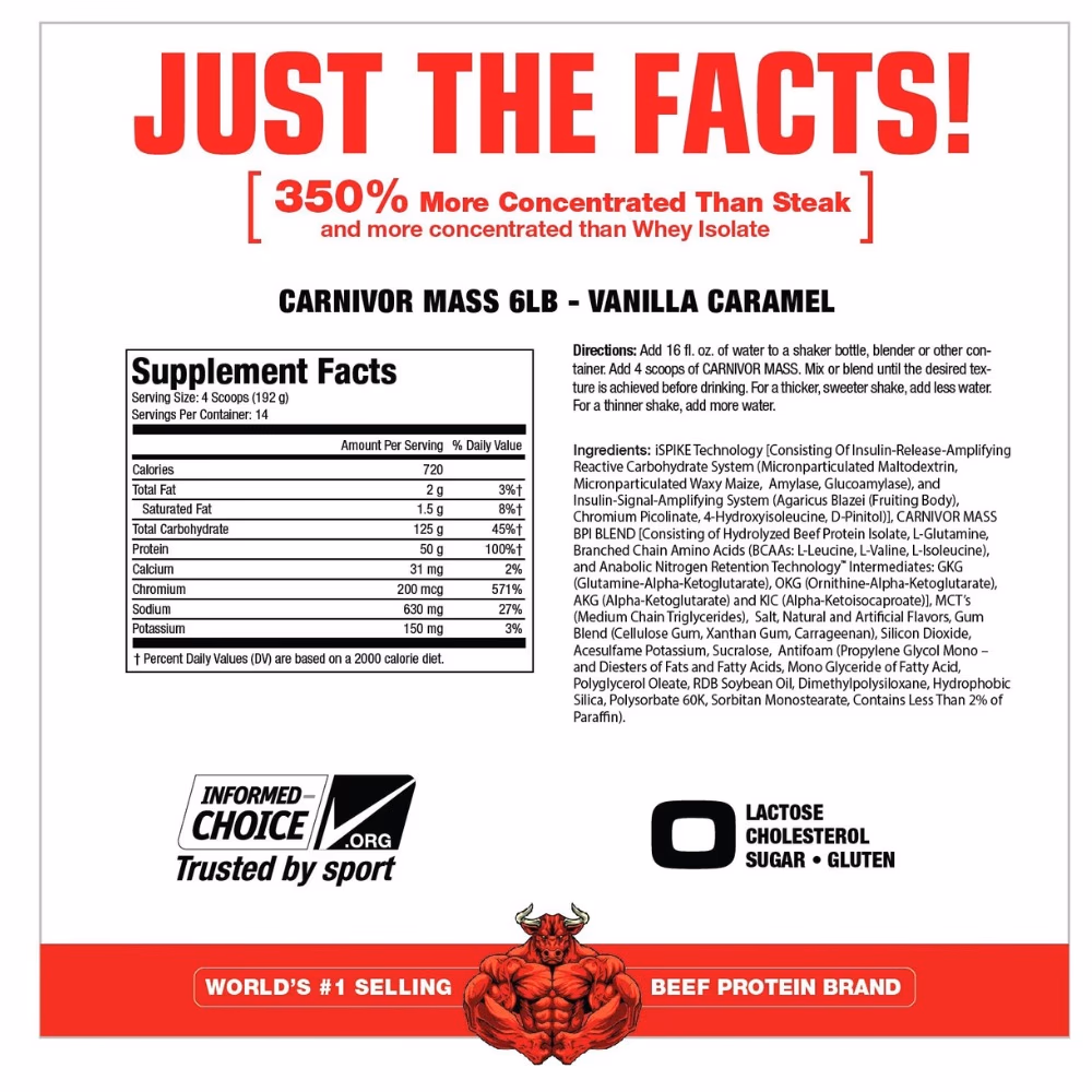 MuscleMeds Carnivor Mass Protein 5LB (14 Servings) 3