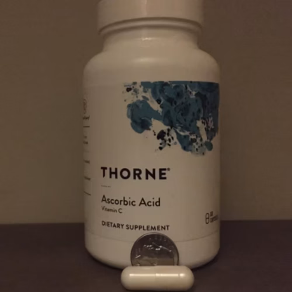 Thorne Ascorbic Acid - 1000 mg Vitamin C  60 Capsules 4
