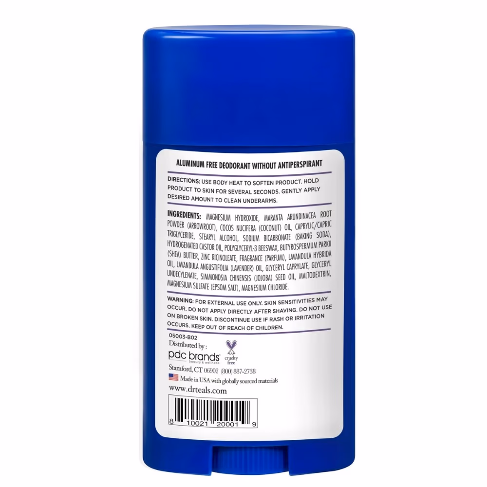 Dr Teal’s Aluminum Free Deodorant Lavender Vanilla 75g 2