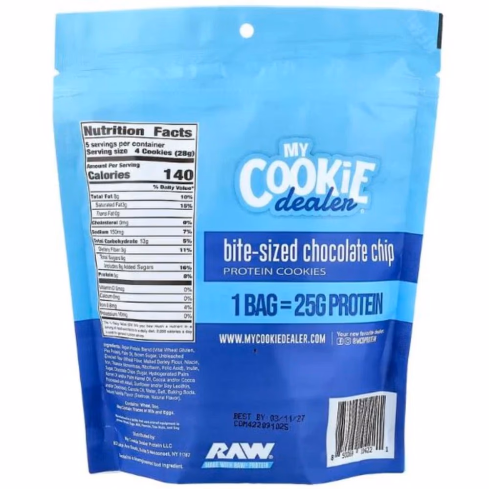 The My Cookie Dealer Protein Cookie Bite Sized Milk & Cookies 142g 2