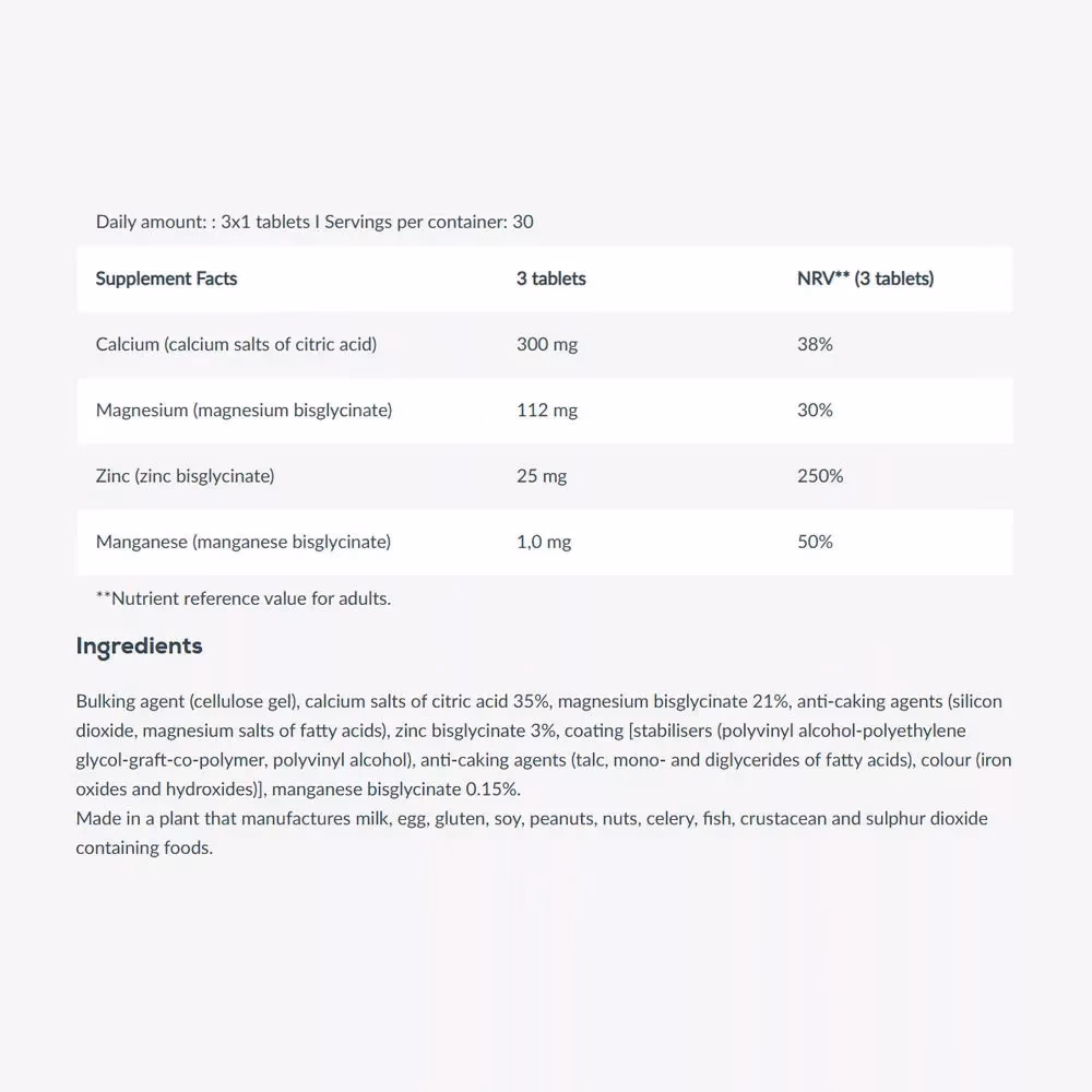 Biotech Organic Calcium Zinc Magnesium Tablets 90s 2