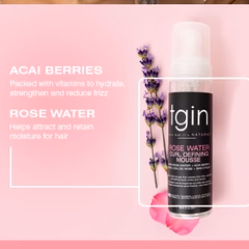 TGIN Rose Water Curl Defining Mousse 236ml 2