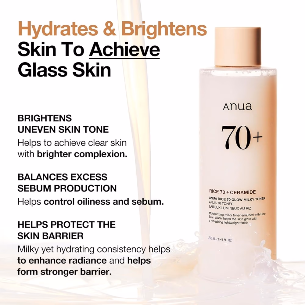 ANUA 70+ Rice Ceramide Milky Toner 250ml 5