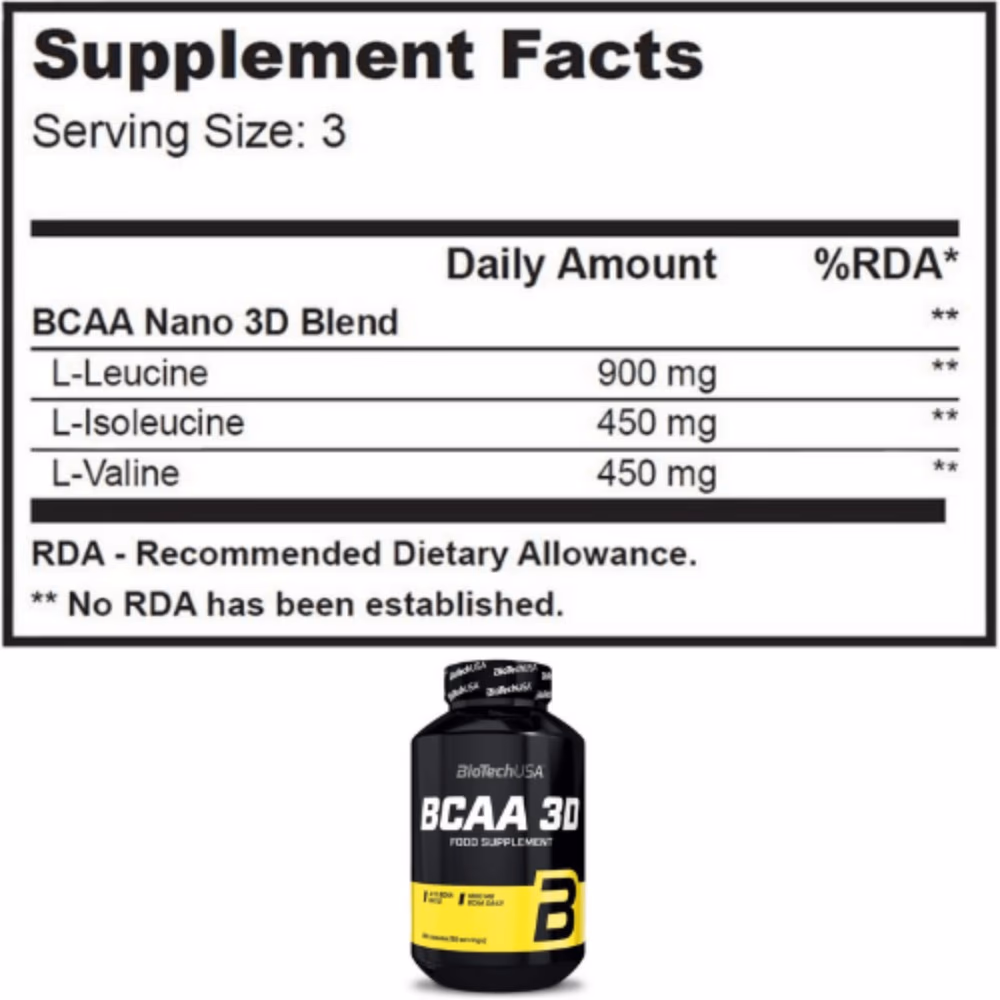BioTech USA BCAA 3D - 90 Capsules 2