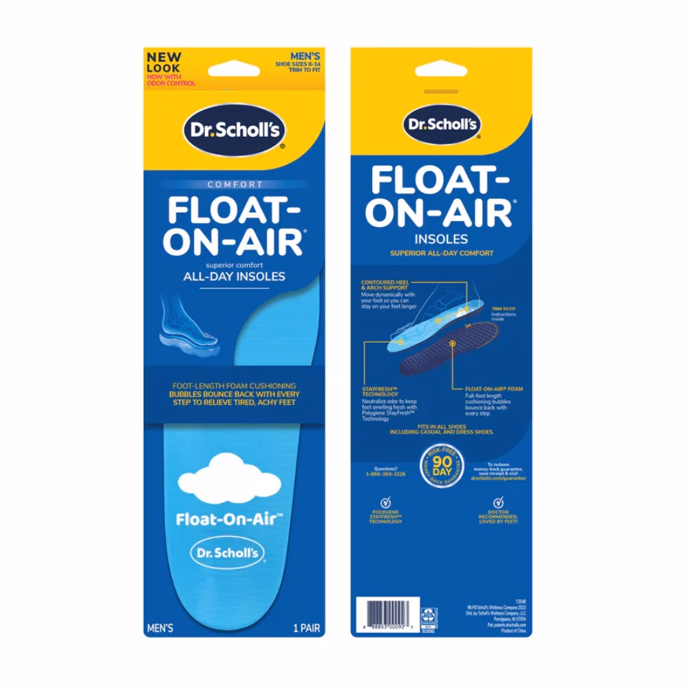 Scholl Float On Air Foam Insoles Women Size 8 to 10 2