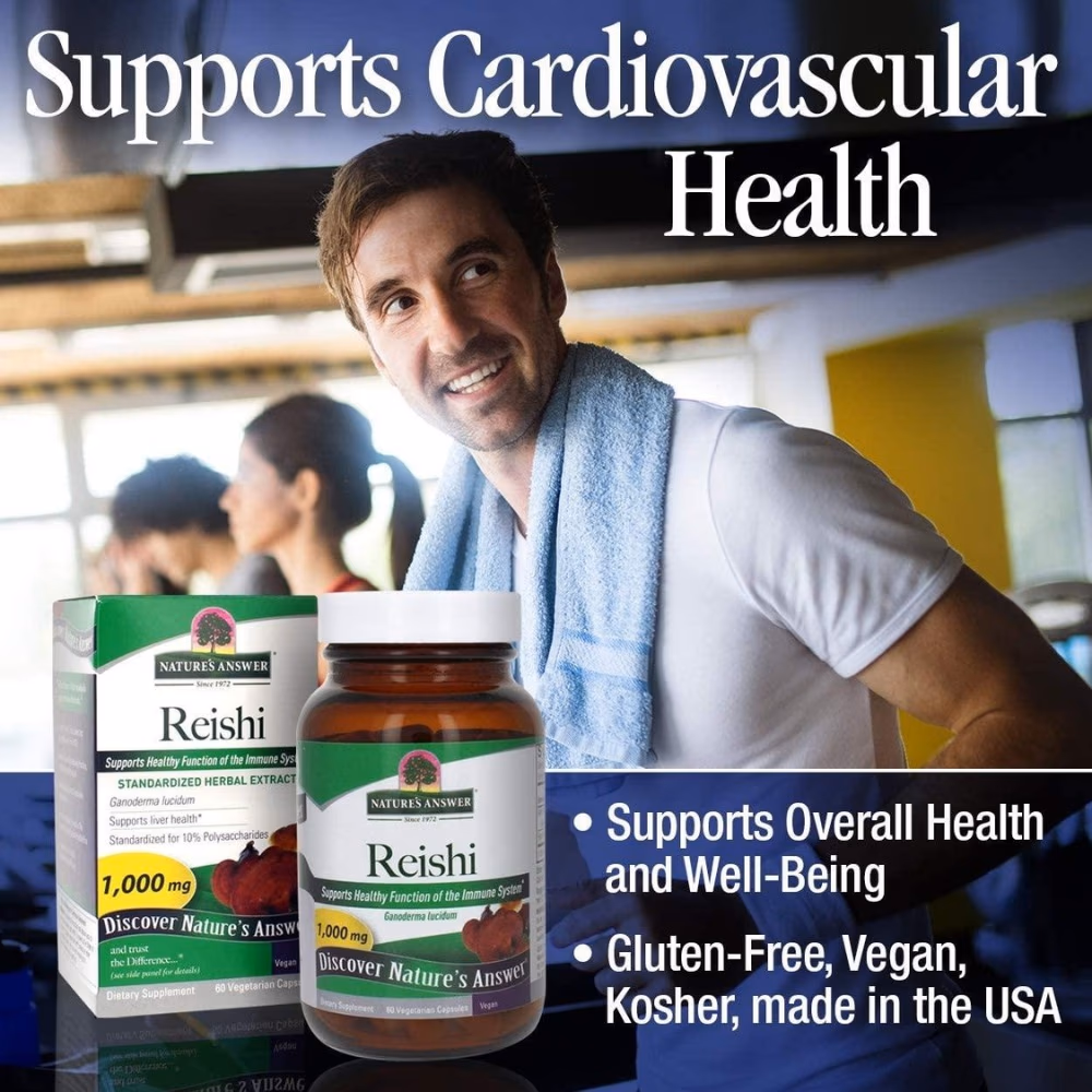 Natures Answer Reishi 1000mg-60 Capsules 3