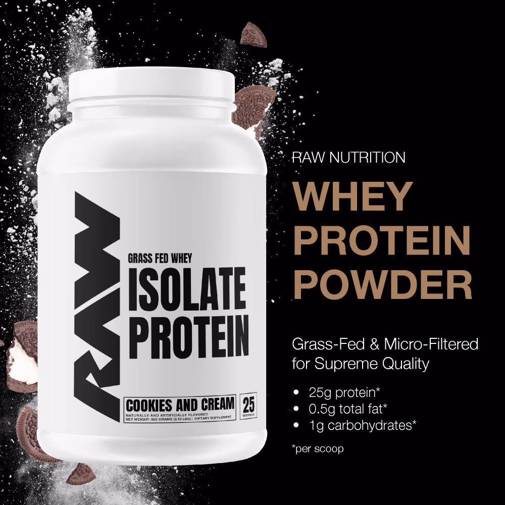 Raw Protein Whey Isolate Cookies And Cream 1.97Lb 3