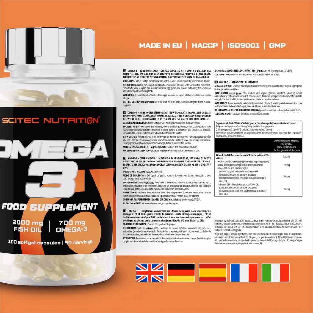Scitec Omega 3 EPA DHA Softgel 100s 2