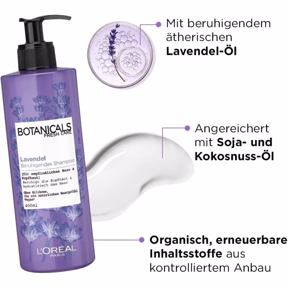 L'Oreal Botanicals Lavender Soothing Shampoo 400 ml 3