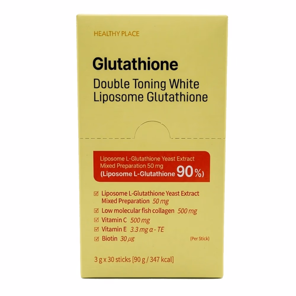 Healthy Place Double Toning White Liposome Glutathione Powder 30 Sticks - Lemon Flavor 2
