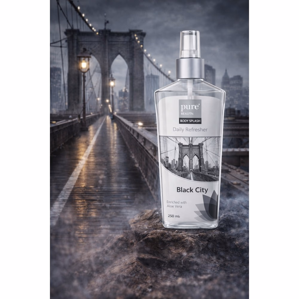 Pure Beauty Body Splash Black City For Men 250ml 2