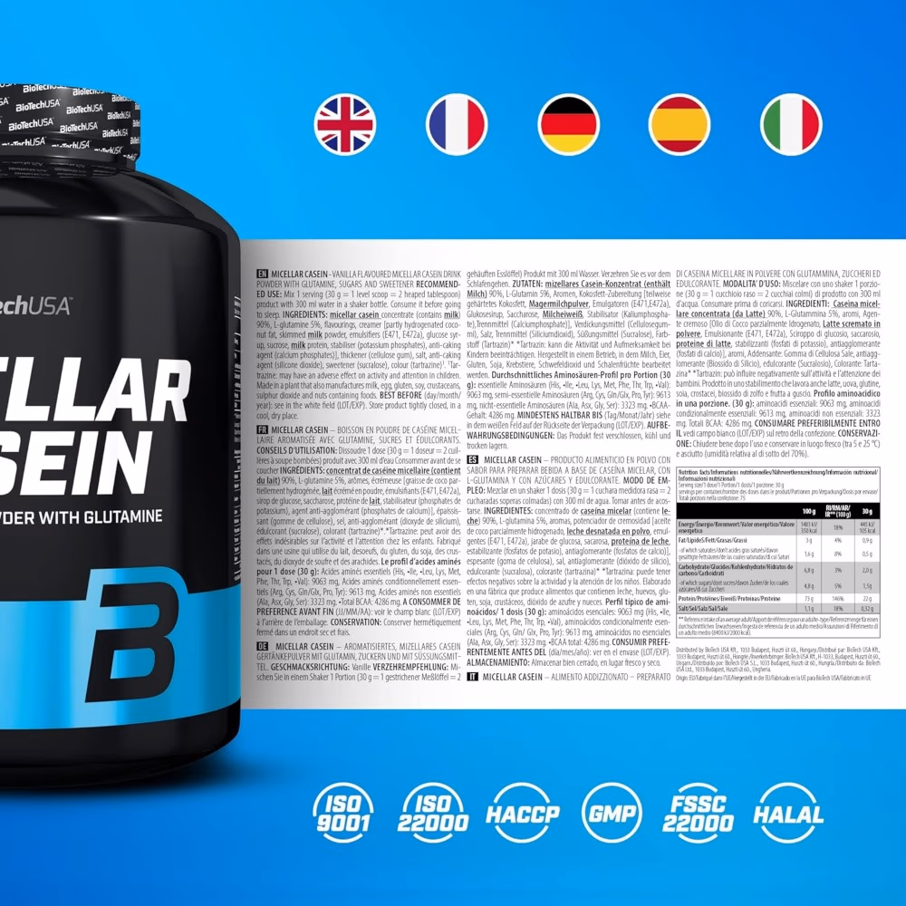 BioTech USA Micellar Casein 2270gm 3
