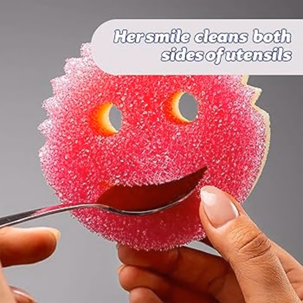 Scrub Mommy Dual Sided Scrubber Pink 3