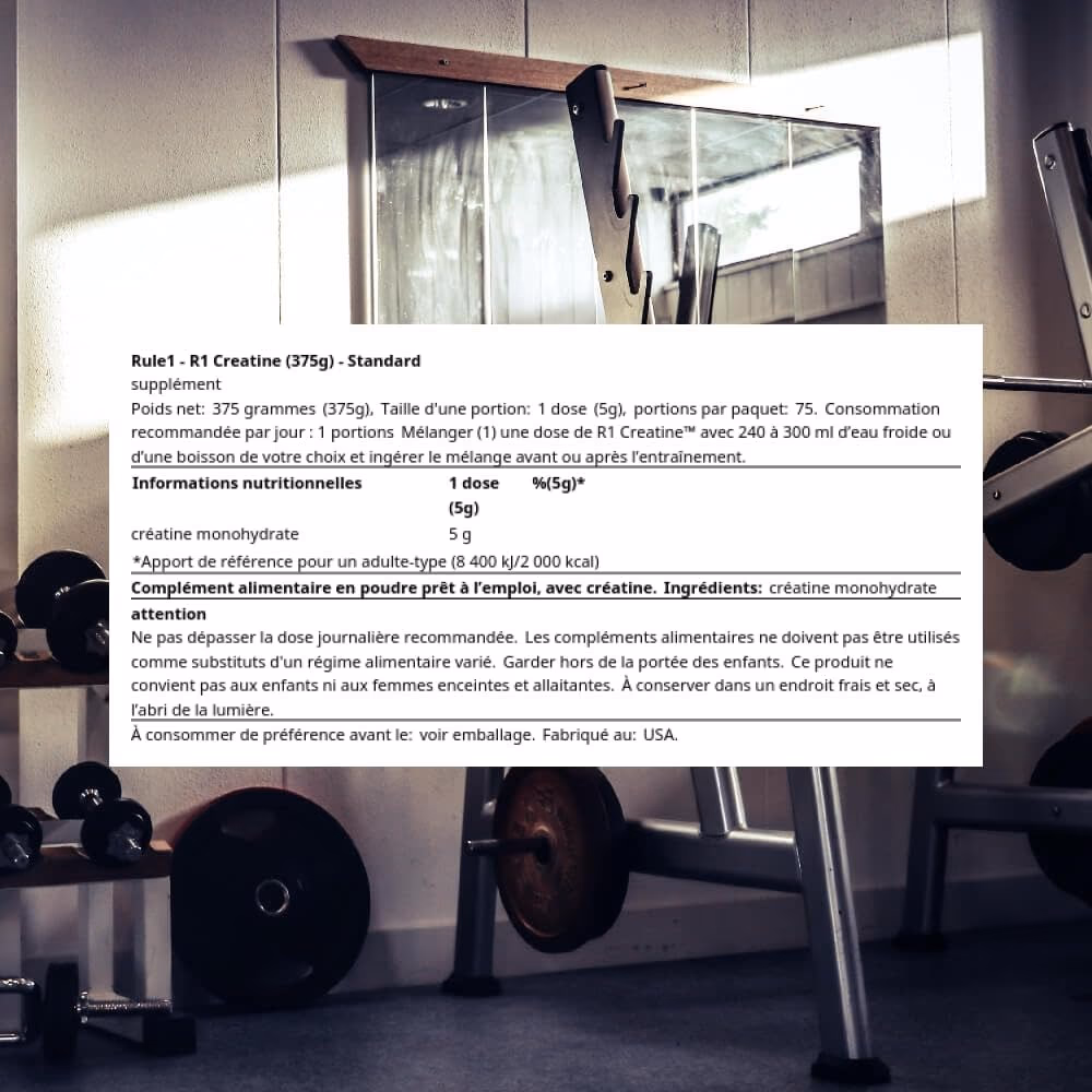 Rule 1 Creatine Unflavored 75 Servings 3