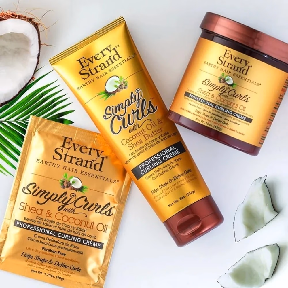 Every Strand Curling Creme Simply Curls Coconut Oil and Shea Butter 236g 5