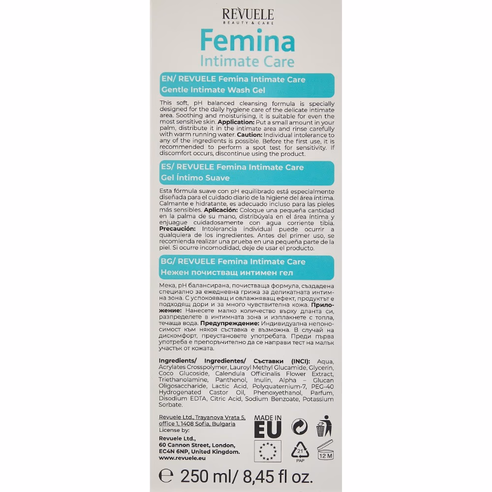Revuele Femina Intimate Care Wash Gentle 250Ml 3