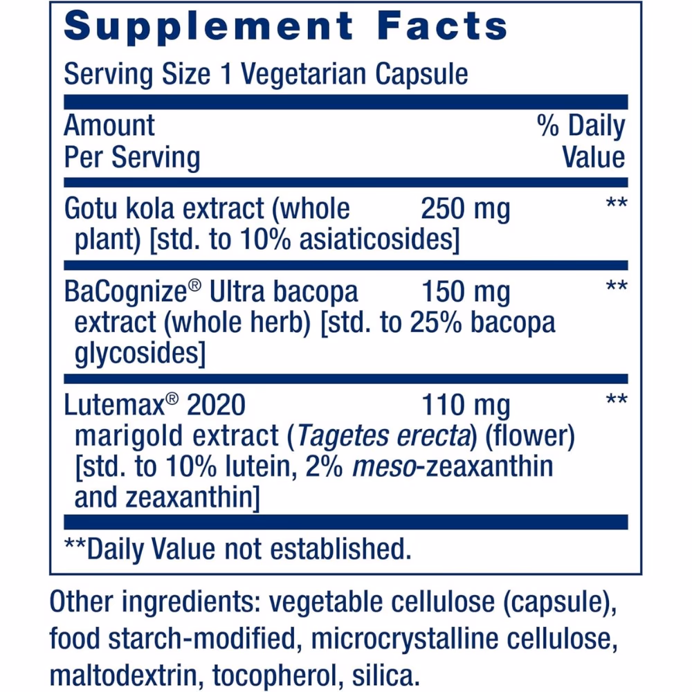 Life Extension Quick Brain Nootropic 30 Vegetarian Capsules 2