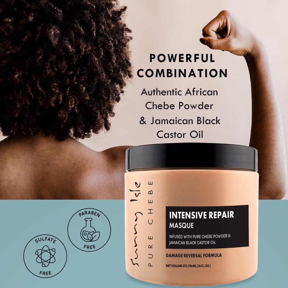 Sunny Isle Chebe Intensive Repair Masque Jamaican Black Castor Oil 473ml 4