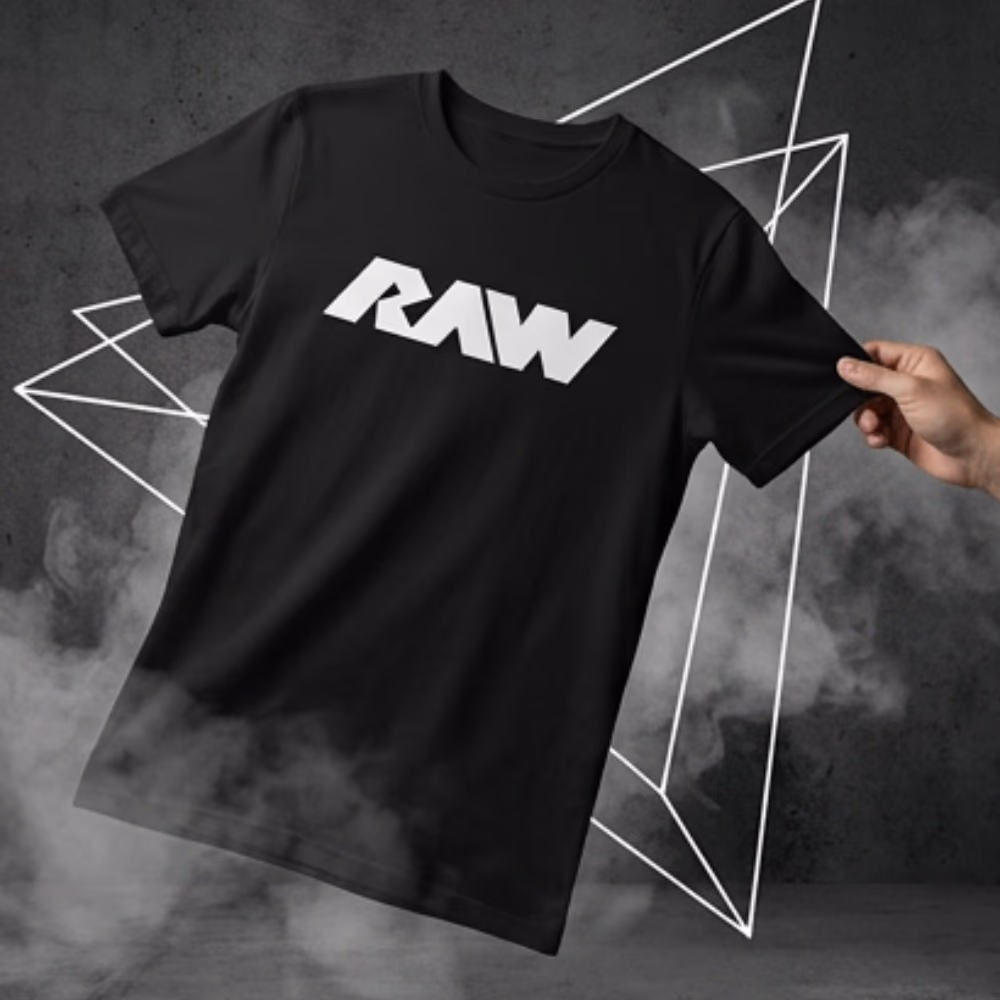 RAW Essential Black T-Shirt - M  2
