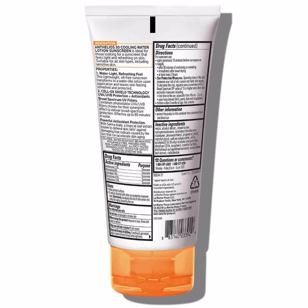 La Roche-Posay Anthelios Cooling Water Lotion SPF 30 150ml 4