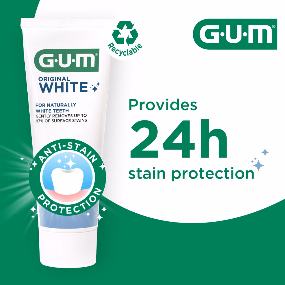 GUM Original White Toothpaste 75ml with Fluoride 4