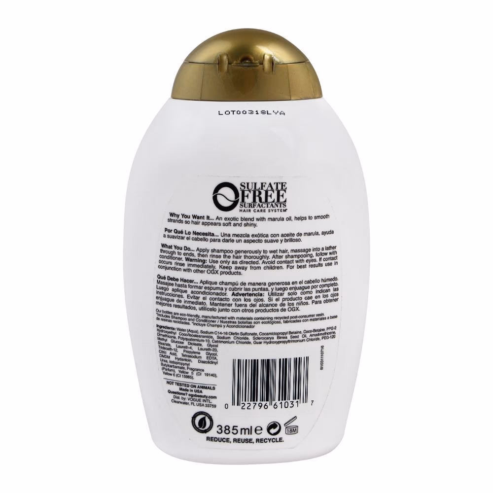 OGX Hydrate Marula Oil Shampoo 385ml 2