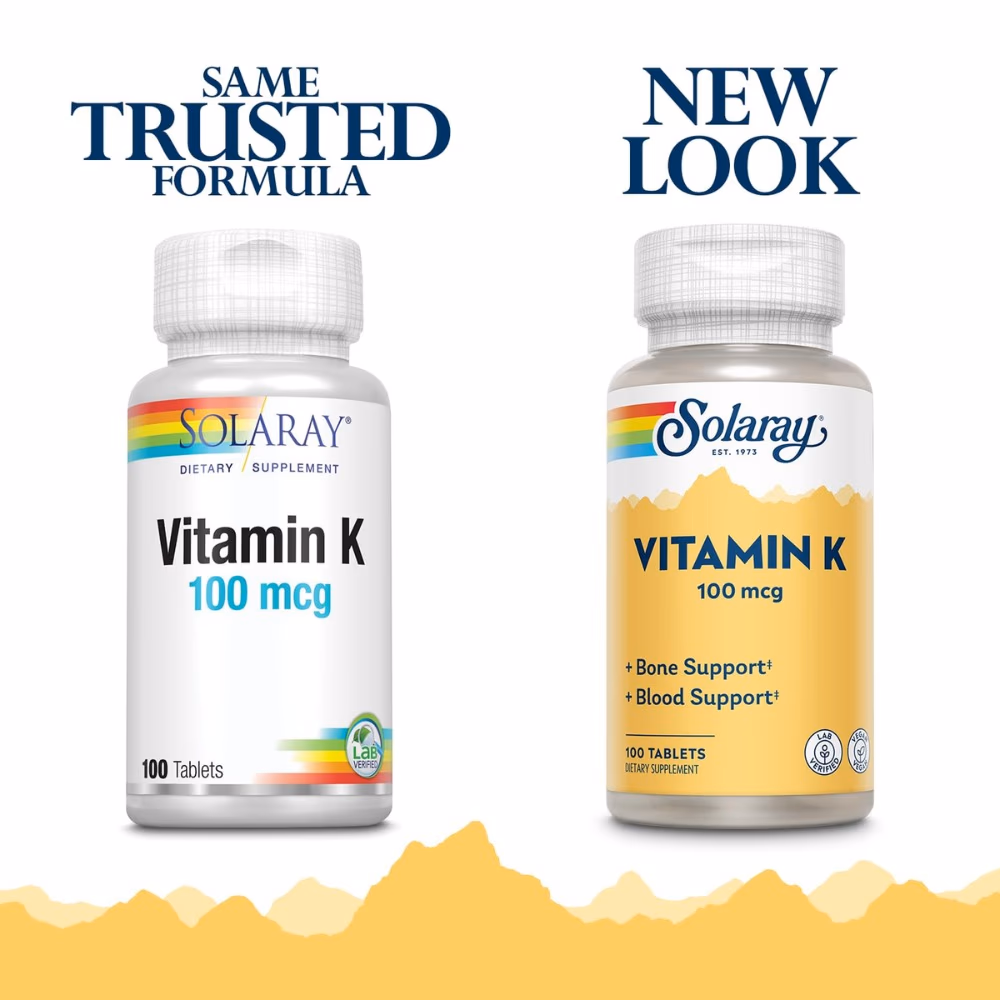 Solaray Vitamin K 100mcg 100 Tabs 2