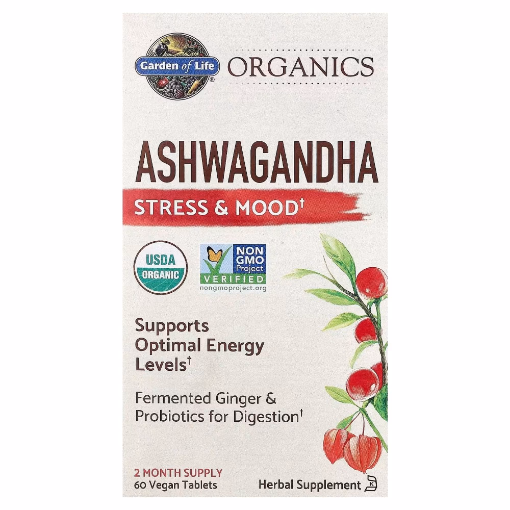 Garden of Life Mykind Ashwagandha Stress & Mood Vegan Tablets 60S 2