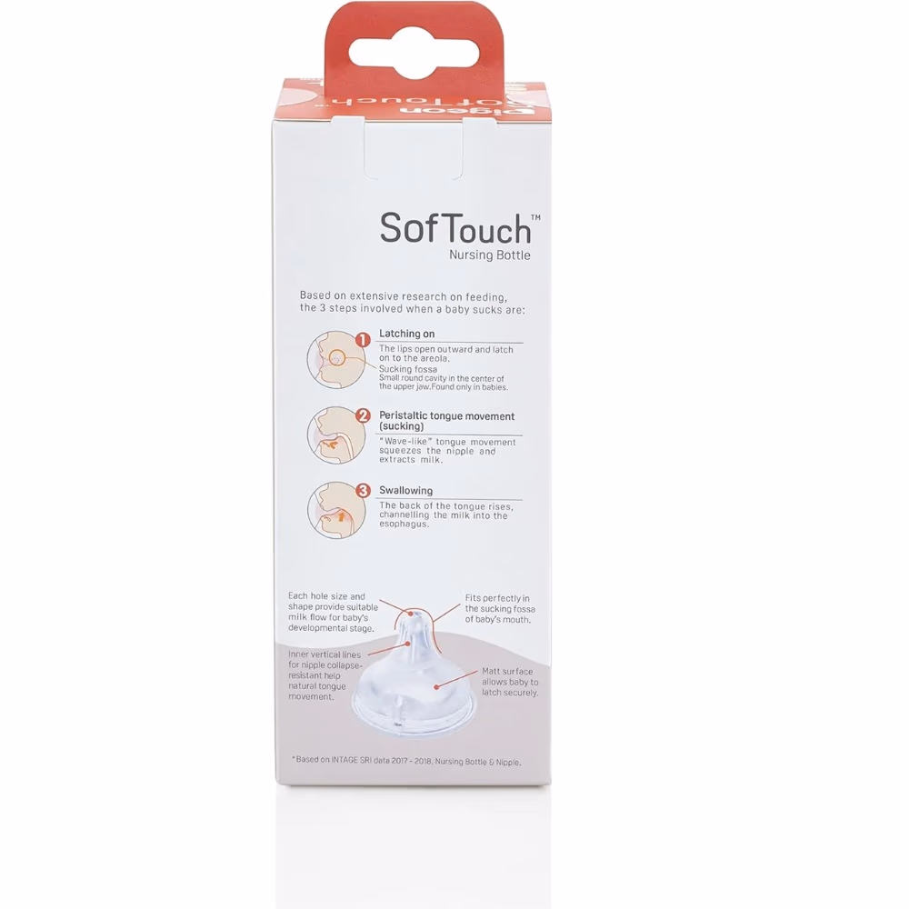 Pigeon SofTouch Plastic Bottle PAB1228 0+ Months 160ml 2