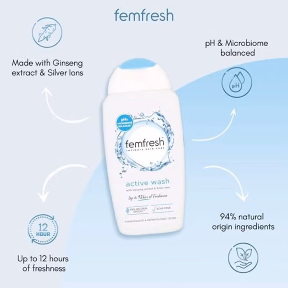 Femfresh Active Fresh Intimate Wash 250ml 2